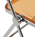 Folding Chair Transparent Chairs Ghost Stackable Crystal Folding Chair Pc Plastic Living Room Seat Chrome Frame And Foldable Acrylic Chair Fo Orange Orange Pc