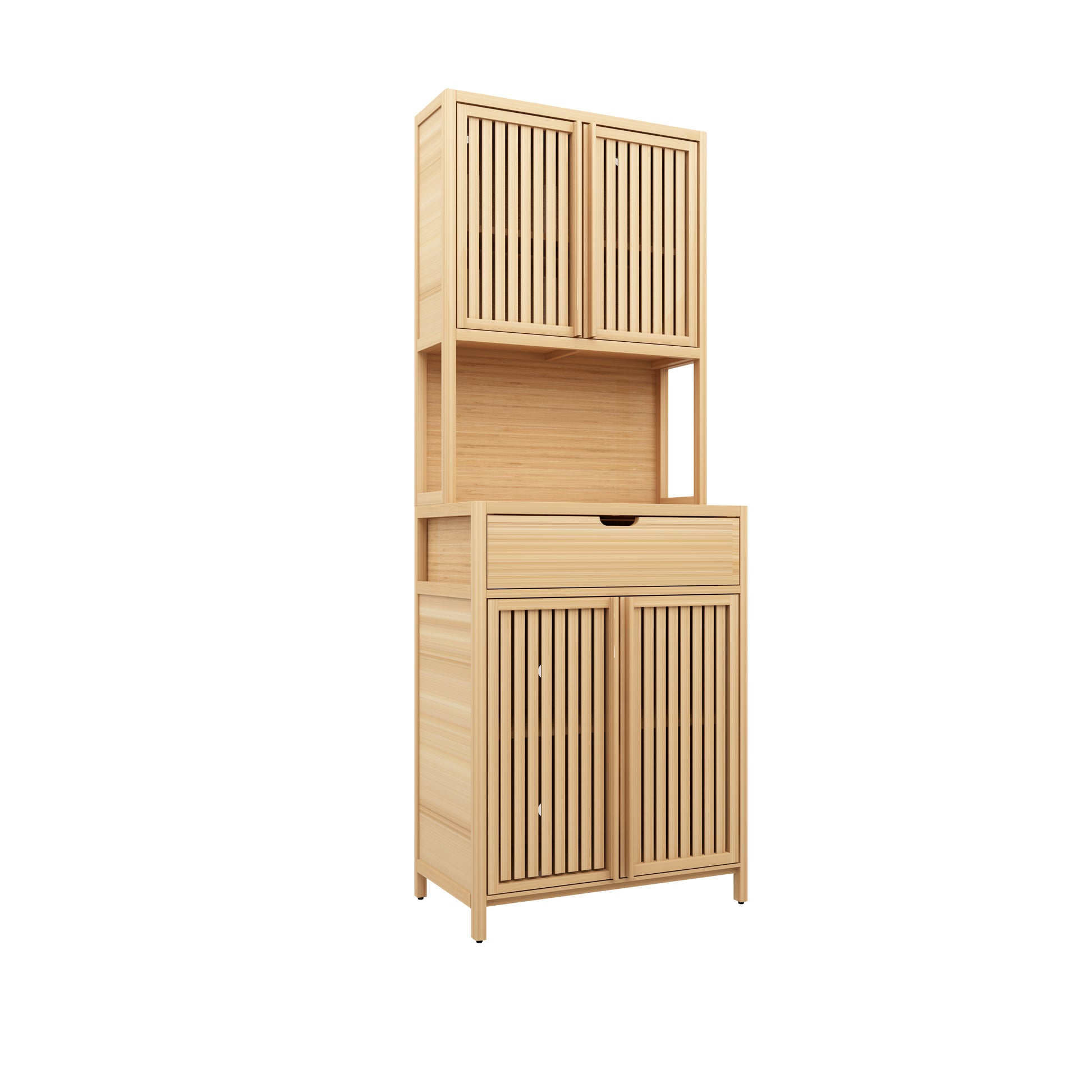Bamboo Tea Cabinet 1 2 Drawers Natural Bamboo