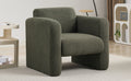 Modern Accent Chair Lambskin Sherpa Fabric Upholstered Comfy Reading Arm Chair Soft Padded Armchair With Back And Pillow For Living Room Bedroom Reception Waiting Room Office,Seaweed Green Seaweed Green Primary Living Space Upholstered