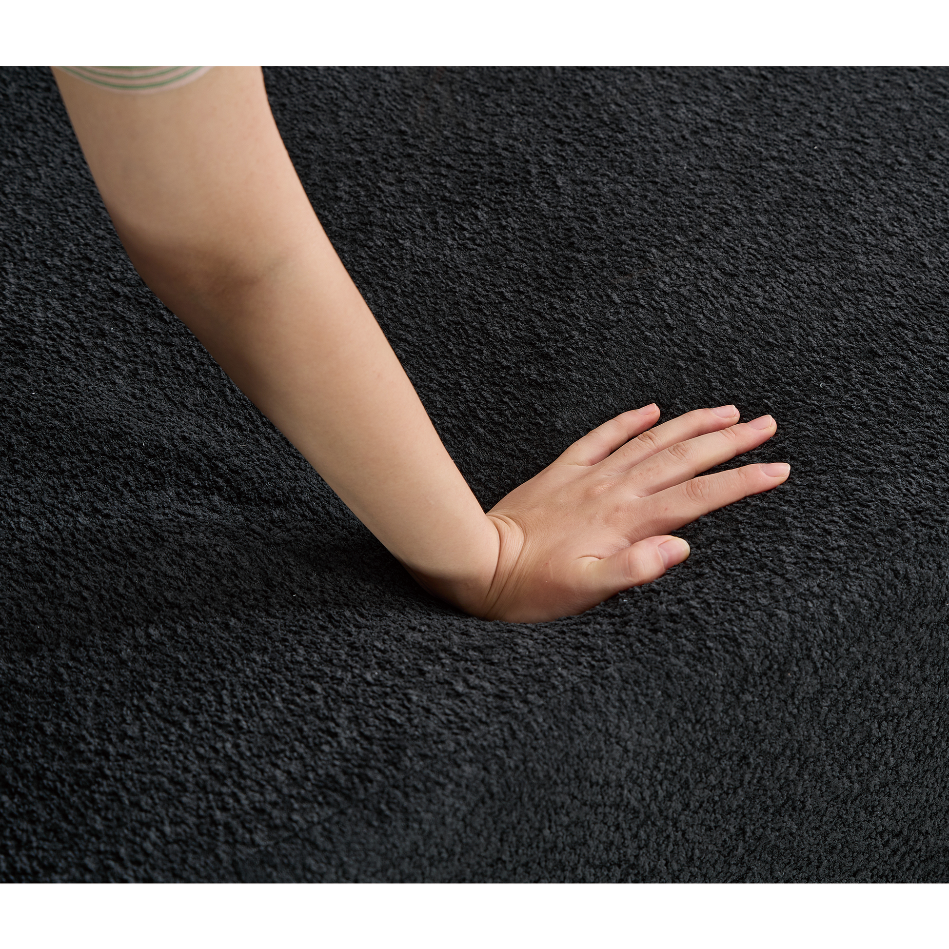 Arrived Oversized Combination Sofa,Curved Sofa,Upholstered 4 Seater Couch For Living Room, Modern Modular 3 Piece Free Combination, Semicircular Modular Sofaboucle, Black Black Polyester Primary Living Space Soft Tight Back Modern Square Arms Foam