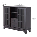 Espresso 2 Door Server With 2 Drawers Espresso Dining Room Contemporary Adjustabel Shelves Wood Glass