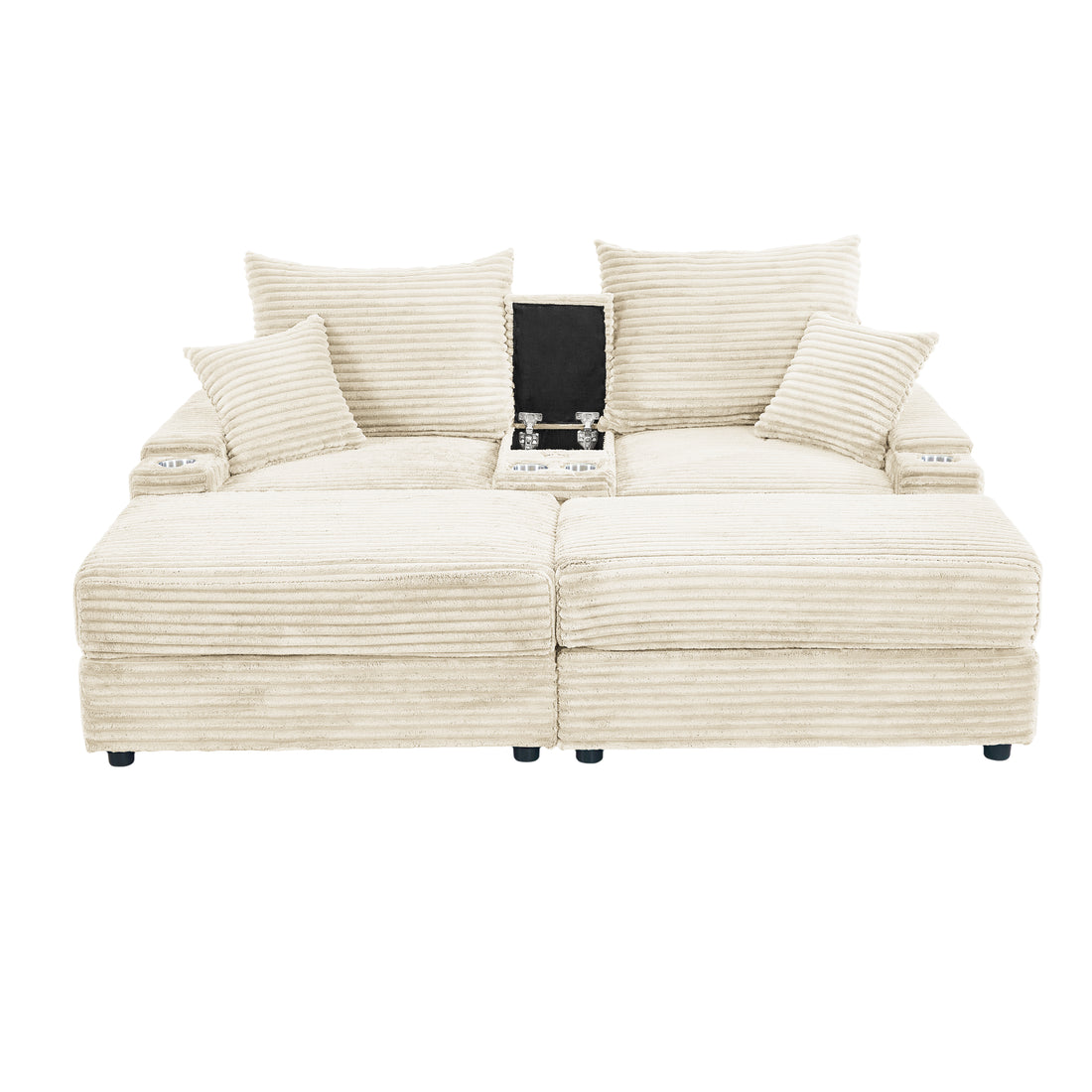 Seat Beige Beige Plywood 2 Seat