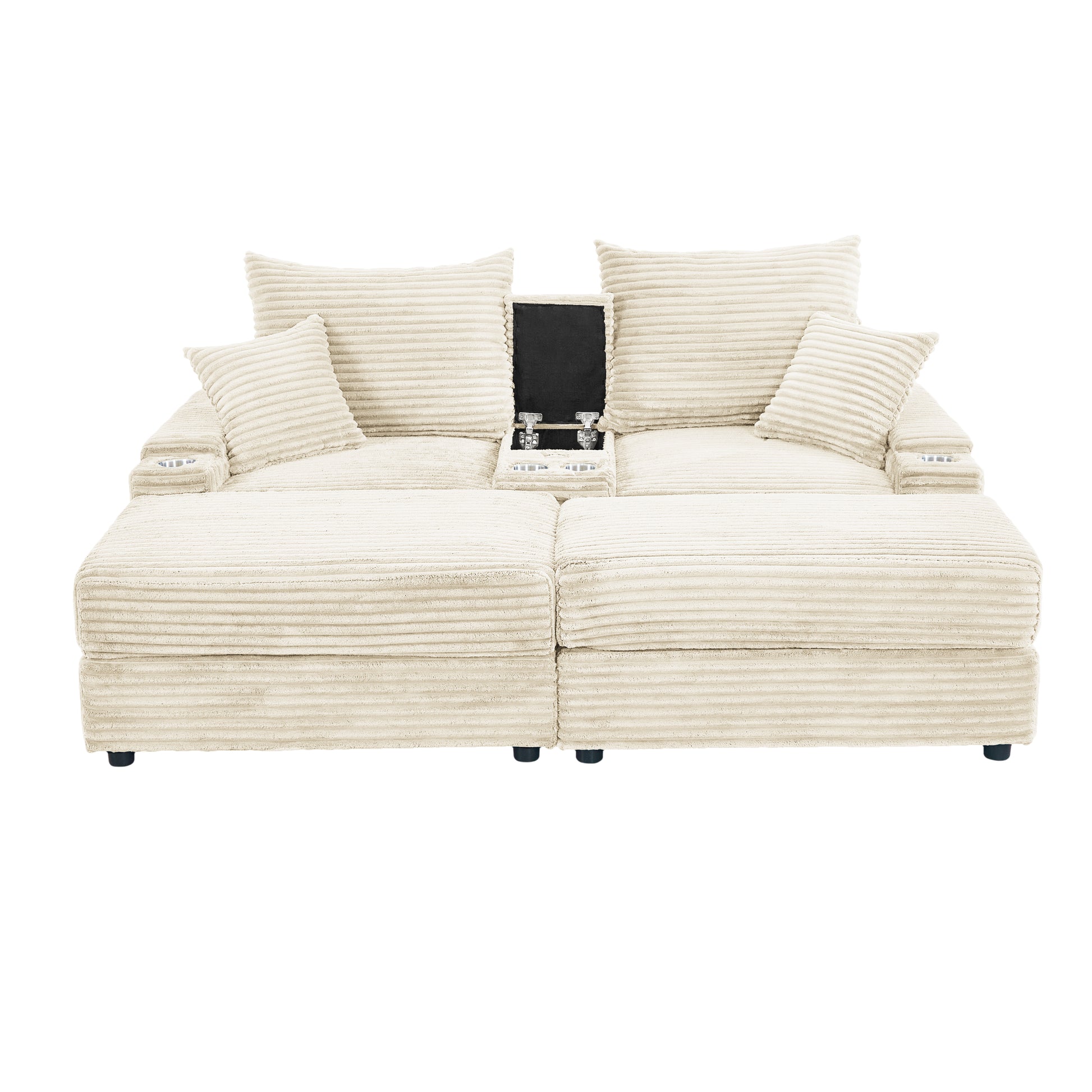 Seat Beige Beige Plywood 2 Seat