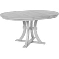 5 Piece Rustic Round Pedestal Extendable Dining Table Set With 15.7