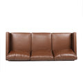 3 Seater Sofa Light Brown Pu 3 Seat