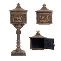 Polar Aurora Mailbox Cast Aluminum Bronze Mail Box Postal Box Security Heavy Duty Bronze Aluminium