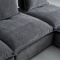 Modern Upholstered Chair Leisure Sofa Lounge Chair Removable Pillow Armless Accent Chair For Living Room, Bedroom, Corner Chair, Backrest Adjustable Fore And After Gray Wood Medium Soft Foam Chenille 1 Seat