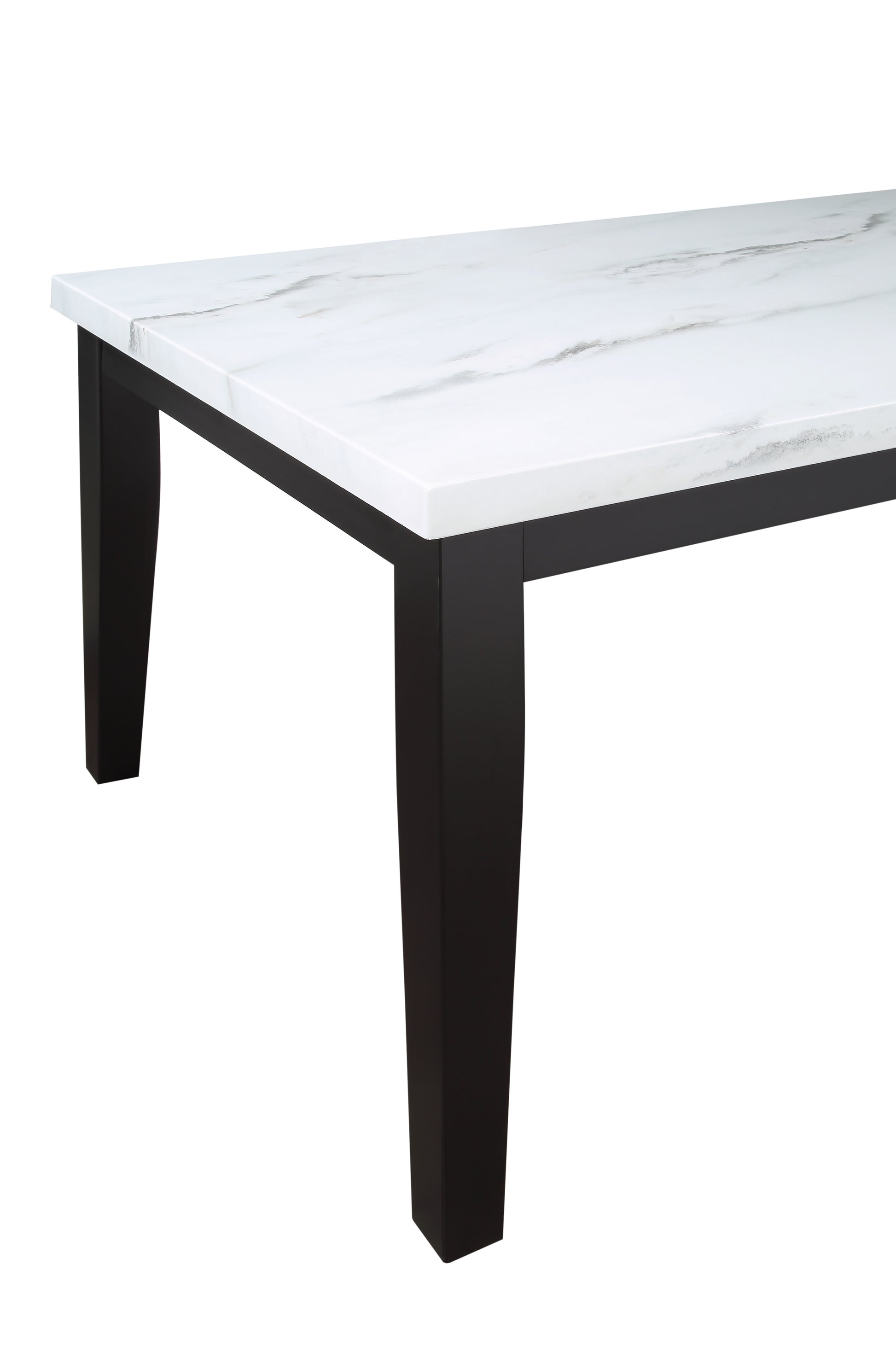 Sterling Faux Marble Top Dining Table White White Wood