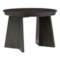 Retro Extendable Dining Table With A 16 Inch Middle Leaf For Dining Room And Kitchen Espresso Espresso Solid Wood Mdf