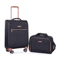 4 Piece Set 16 20 24 28 ,Softshell Suitcase Spinner Wheels Terylene Luggage Sets Carry On Suitcase Luggage Lightweight Durable Suitcase Black Black Polyester