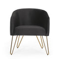 Lounge Arm Chair Black Velvet