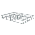 9 In. Full Size Foldable Metal Mattress Box Spring Foundation Bed Base, Modern Bedroom Furniture, Gray Gray Bedroom Contemporary Linen Steel Full