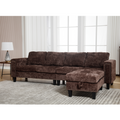 Arrived 5 Seat Modular Sofa,With Storage Ottoman, Convertible Sectional Sofa, L Shaped Couchreversible Chaise ,Riveted Sofa,Chenille, Brown Brown Polyester Wood Primary Living Space Medium Soft Cushion Back Modern Square Arms Foam Metal & Wood 5 Seat