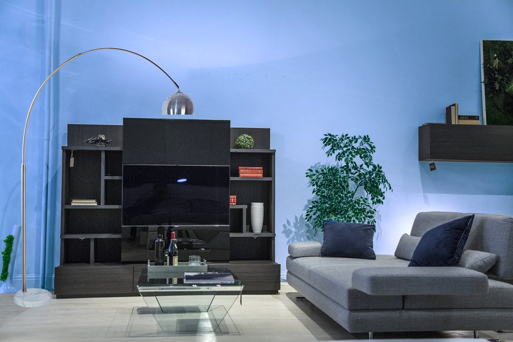 81"H Steel Modern Arch Floor Lamp Brushed Nickel Table&Floor Lamps Modern Led Living Room Metal Metal