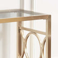 Olympia Sofa Table Gold Gold Iron