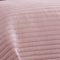 Cabe 2 Piece Twin Comforter Set, Polyester Puffer Channel Quilt, Rose Pink Twin Pink Polyester