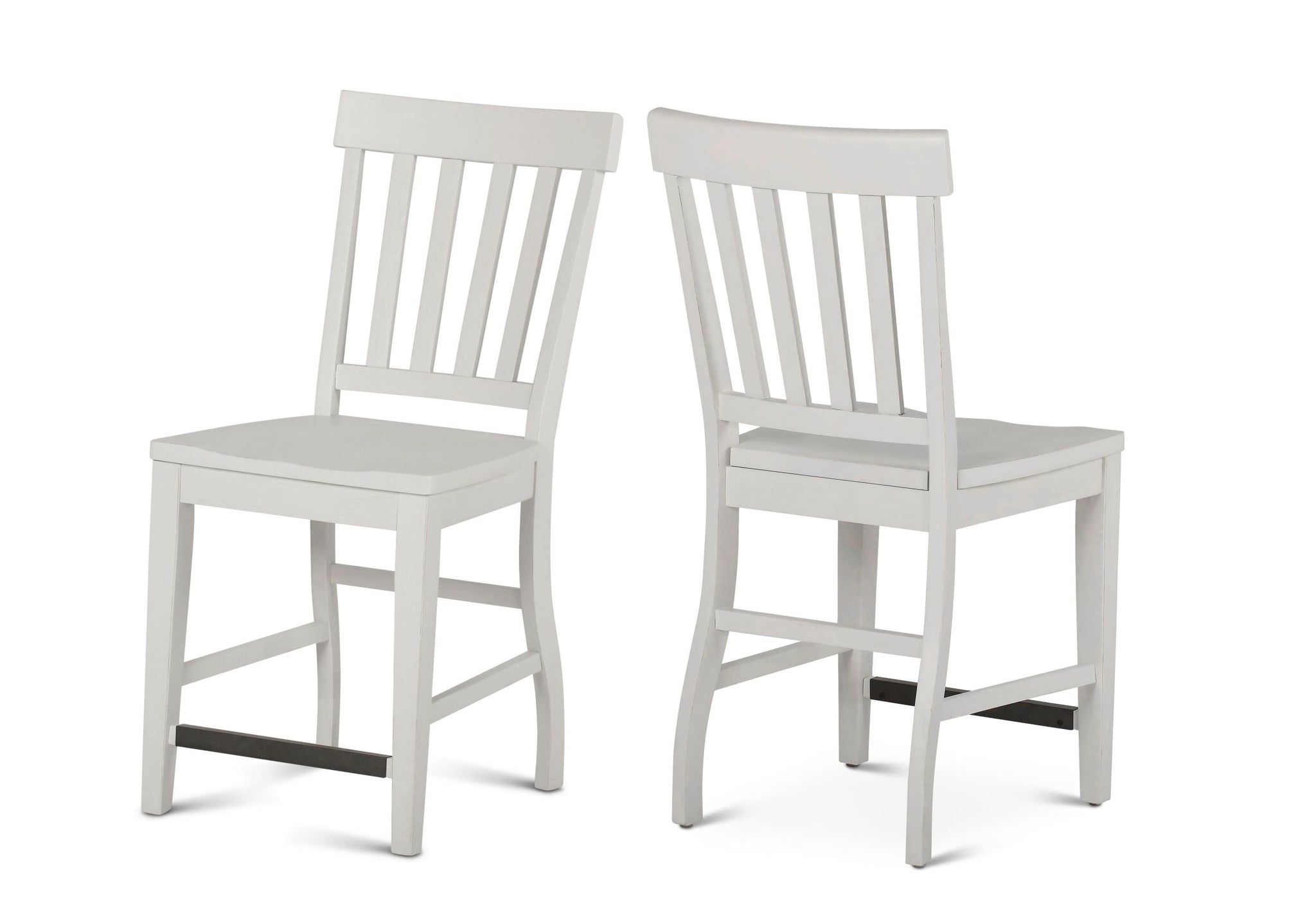 Cayla Counter Chair Set Of 2 White White Wood