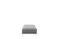 Modern Antique Gray Large Ottoman Metal Legs 1Pc Cocktail Ottoman Living Room Antique Gray Faux Leather Primary Living Space Grey Contemporary,Modern Rectangle Bonded Leather