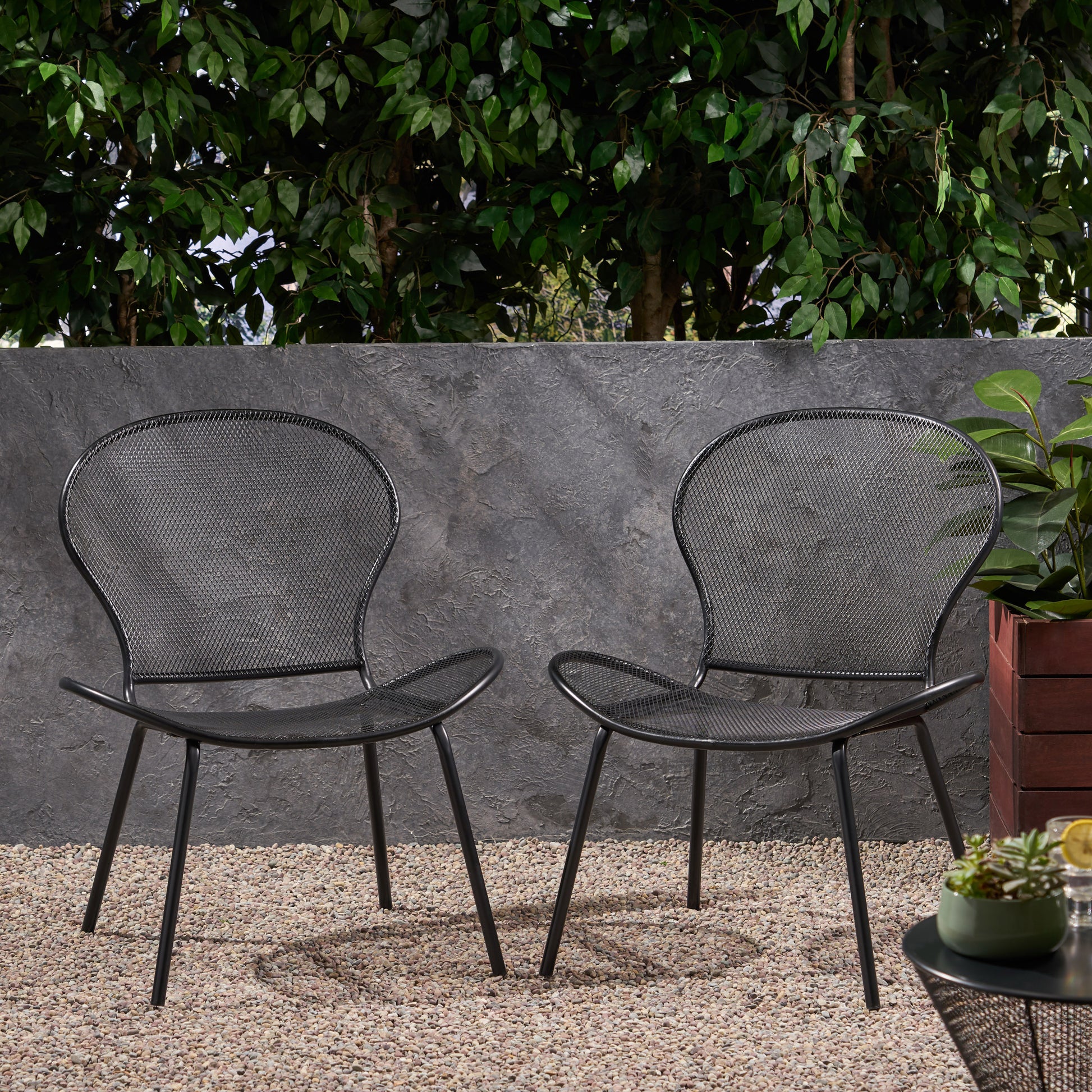 Nevada Chair Mp2 1Ctn 2Pcs Matte Black Iron