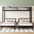 Twin Over Twin & Twin Bunk Beds For 3, Twin Xl Over Twin & Twin Bunk Bed Metal Triple Bunk Bed, Black Black Metal