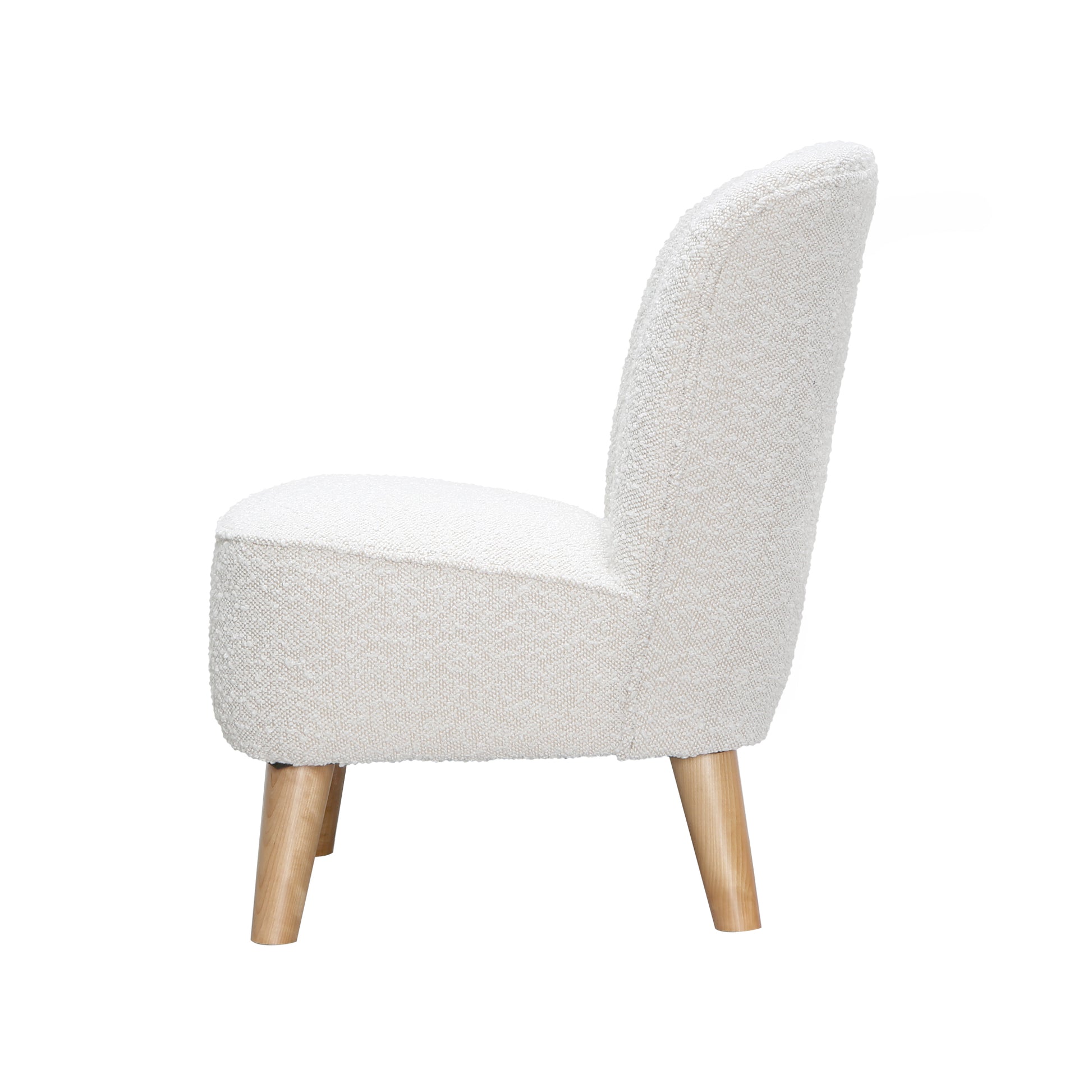 Juni Kids Chair In Boucle Cream Fabric