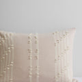 3 Piece Cotton Jacquard Comforter Set Blush Full Queen Queen Blush Cotton