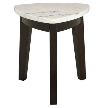 Francis White Marble Top End Table White White Marble