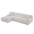 Modern Large L Shape Modular Sectional Sofa For Living Room, Bedroom, Salon, 2 Piece Free Combination, Simplified Style Old Sku:Wy000356Aaa Beige Polyester 3 Seat