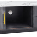Modern Tv Stand For 70'' Tv With 4 Drawers, Media Console Table, Entertainment Center With Large Storage Cabinet For Living Room, Bedroom Black,White Primary Living Space 60 69 Inches 60 69 Inches