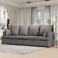Modern Modular Sofa, 4 Seat Chenile Sectional Couch Set With 2 Pilows Lncluded, Freely Combinableindoor Funiture For Living Room,Apartment, Office, 3 Colors Dark Grey Chenille Metal Primary Living Space Medium Soft Loose Back Modern Poplar Foam Plywood 4