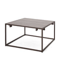 Modern Industrial Coffee Table, Gray And Bronze Grey Primary Living Space Coffee & End Tables Rectangular Mdf