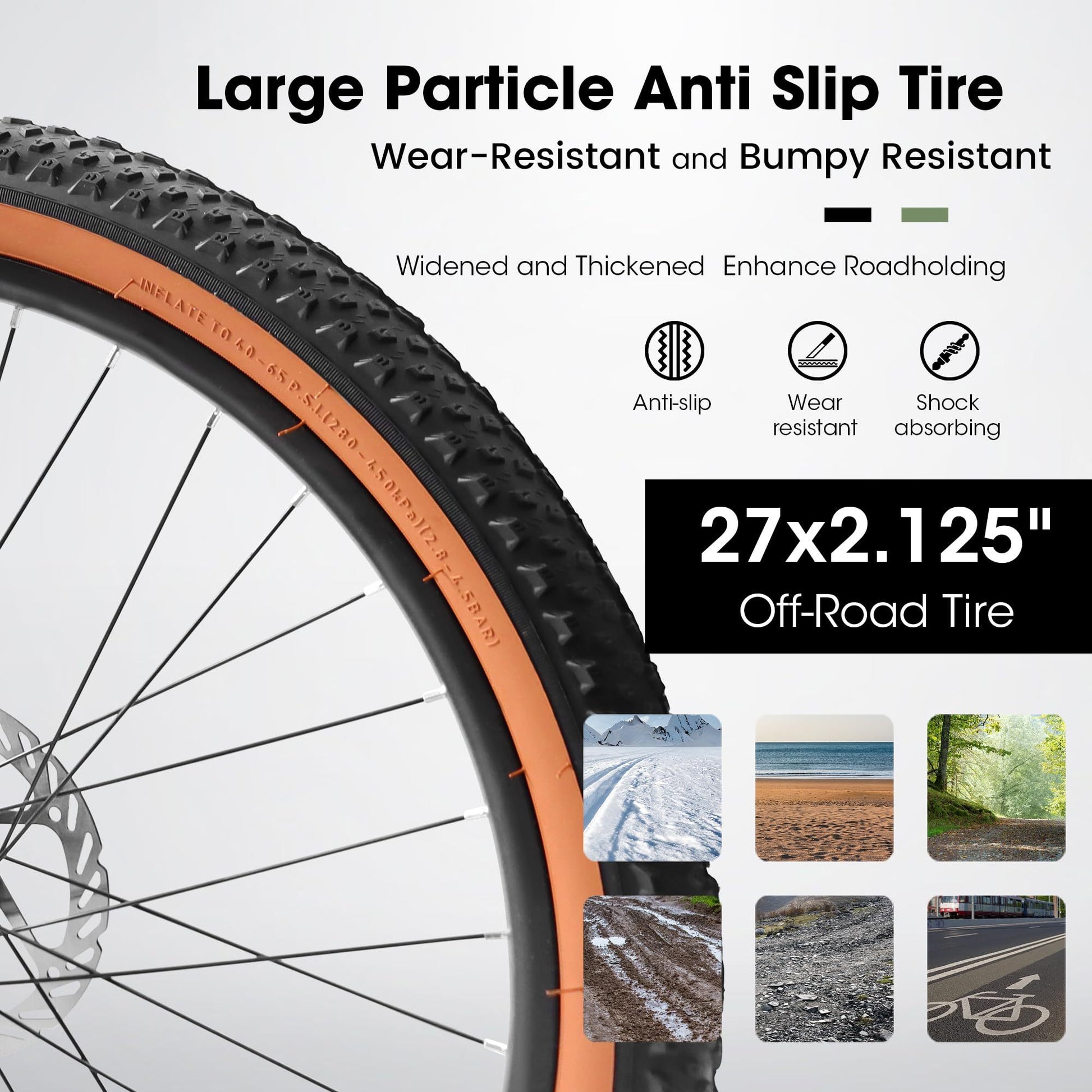 A27301 Ecarpat Mountain Bike 27.5 Inch Wheels, 21 Speed Mens Womens Trail Commuter City Mountain Bike,High Carbon Steel Frame Disc Brakes Thumb Shifter Front Fork Bicycles Black Red Steel