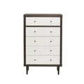 Nordic 5 Drawer Chest Walnut Mdf