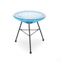 Nusa Side Table Blue Tempered Glass
