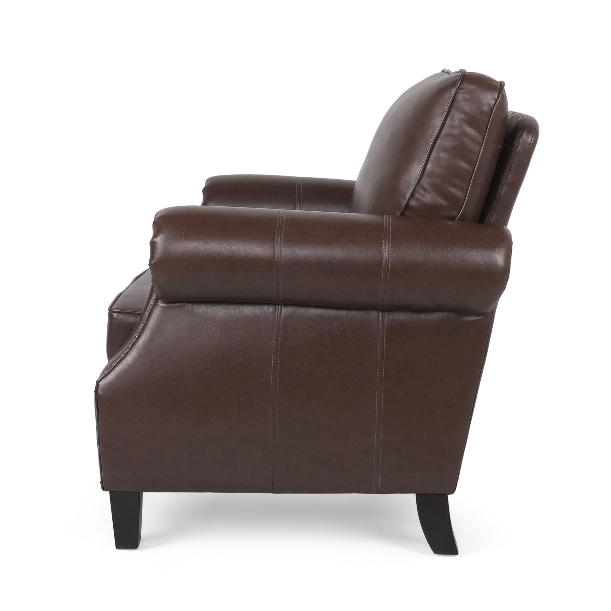 Club Chair Dark Brown Pu