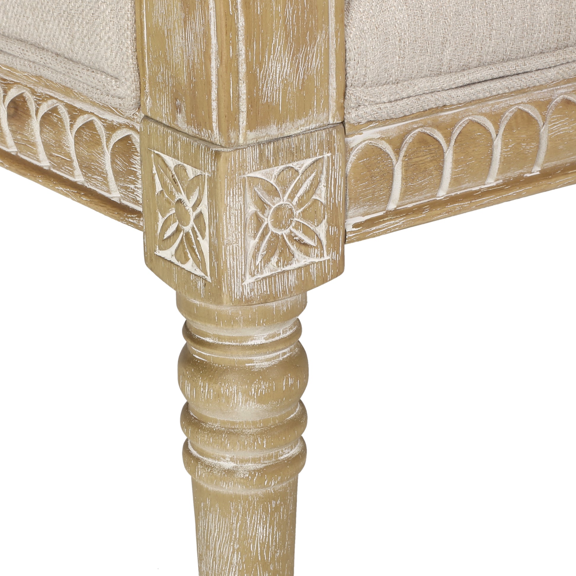 Club Chair Beige Brown Fabric