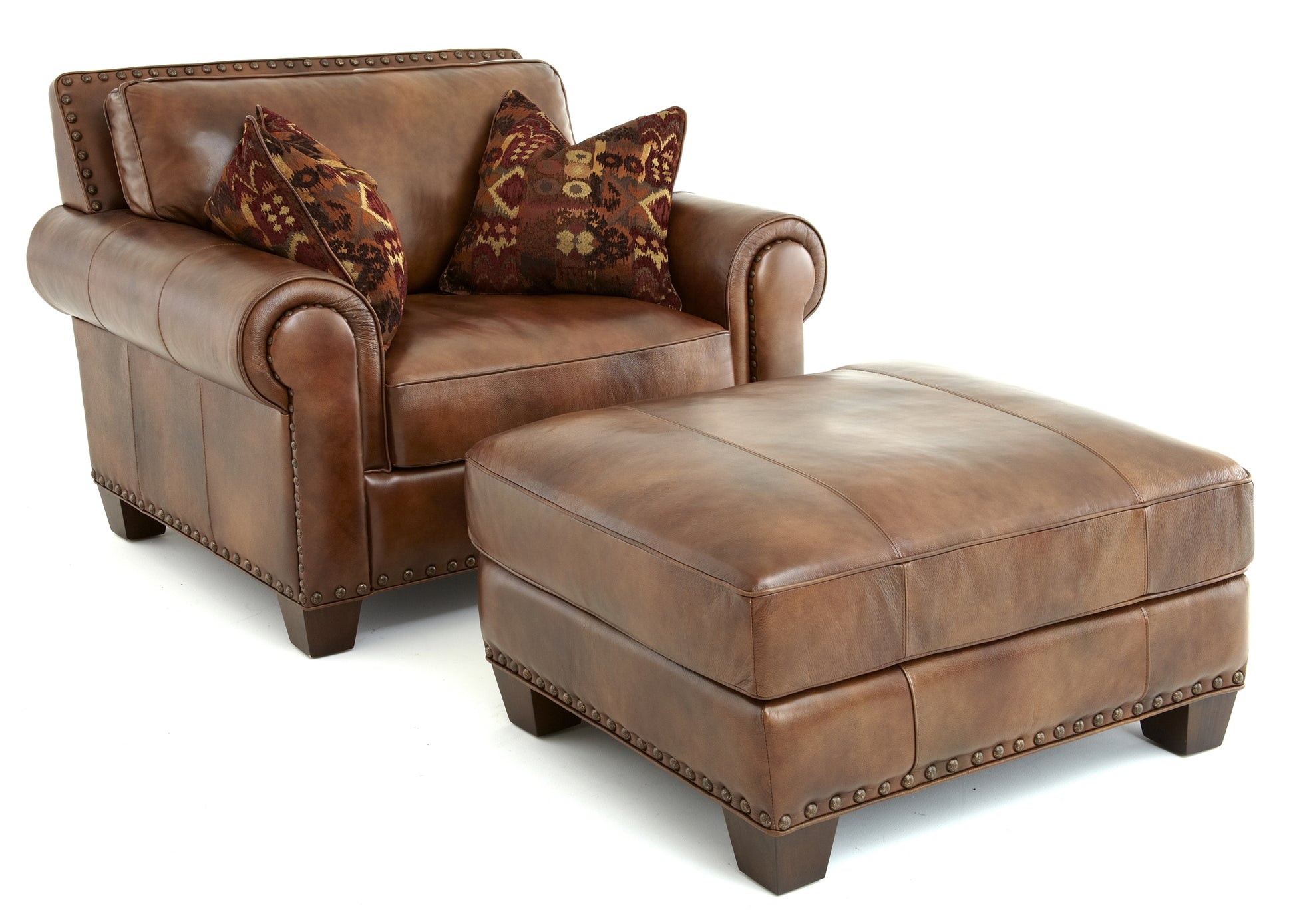 Silverado 4 Piece Living Room Set Dark Brown Dark Brown Leather