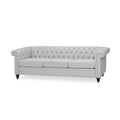 Sofa 3 Seater Grey Fabric