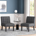 Accent Chair Charcoal Fabric