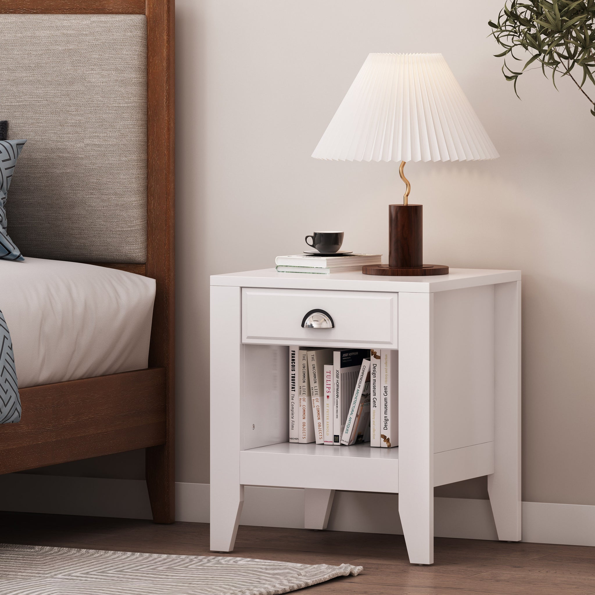 Side Table White Mdf