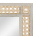 Mango Wood Mdf Cane Fitted Mirror Natural Wood