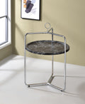 Miro Side Table Black Silver Black Iron