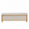 Osgood Storage Ottoman White Fabric