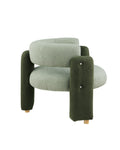 Accent Chair Green Fabric