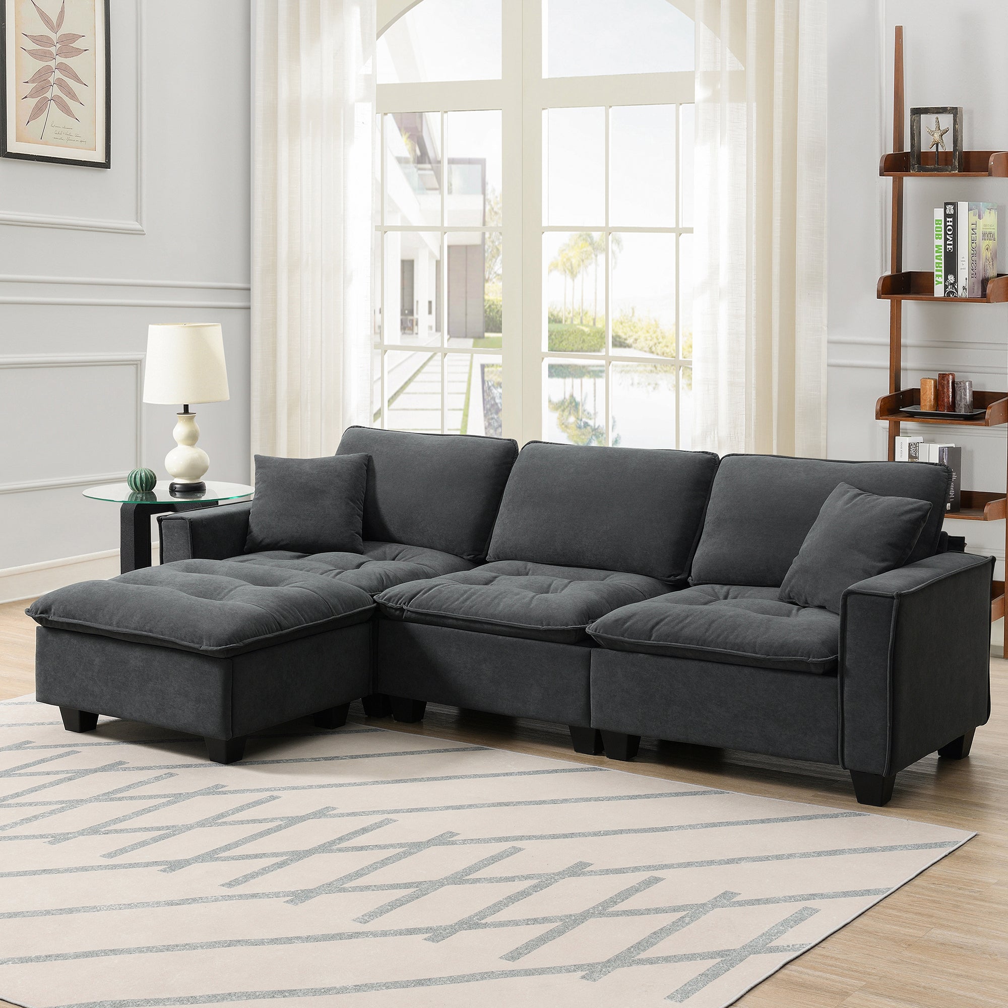 6006E Package Dark Gray Suede 1 Seat