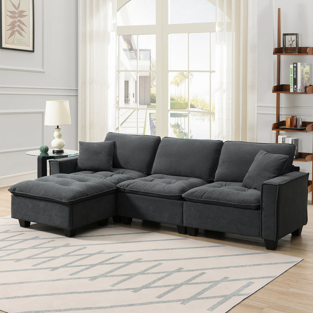 6006E Package Dark Gray Suede 1 Seat