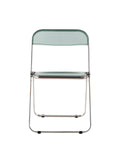 Folding Blue Green Chair Transparent Chairs Ghost Stackable Crystal Folding Chair Pc Plastic Living Room Seat Chrome Frame And Foldable Acrylic Chair Fo Blue Green Blue Green Pc