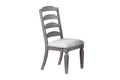 Light Grey Contemporary Style Side Chairs Set Of 2Pc Wooden Frame Ladder Back Design Dining Room Furniture Light Grey Dining Room Foam Classic,Contemporary,Modern Dining Chairs Rubberwood Ladder