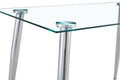 Table Leg For Gt 02, Silver Leg Silver Clear Metal