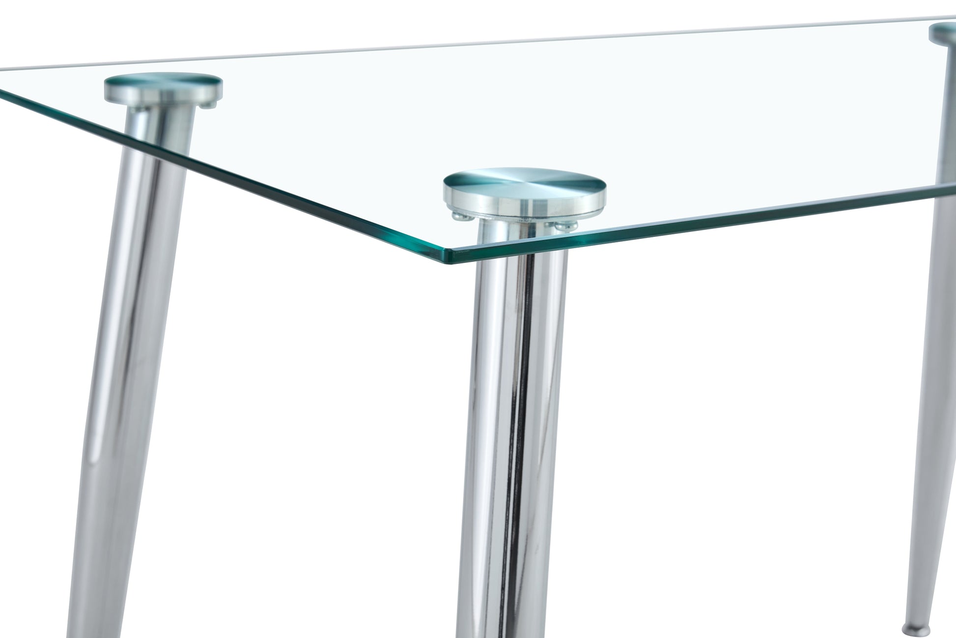 Table Leg For Gt 02, Silver Leg Silver Clear Metal